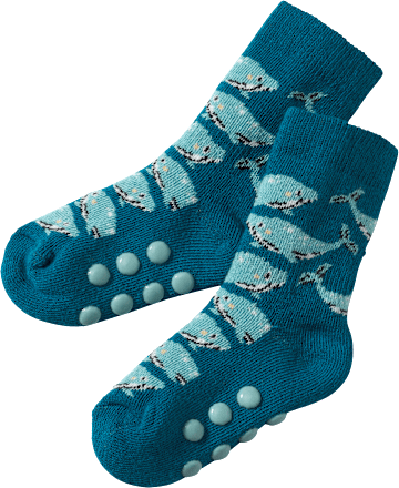ABS Socken mit Wal-Muster, blau, Gr. 18/19 PUSBLU