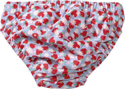 Schwimmwindel mit Erdbeer-Muster, blau & rot, Gr. 74/80 PUSBLU