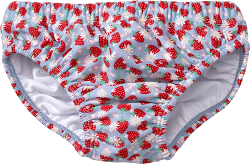 Schwimmwindel mit Erdbeer-Muster, blau & rot, Gr. 74/80 PUSBLU