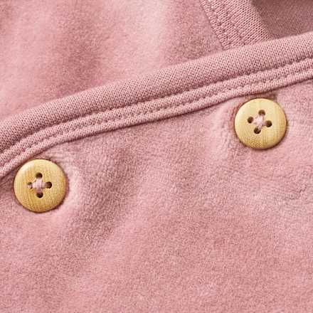 Langarmshirt mit Wickelschnitt aus Nicki-Stoff, rosa, Gr. 74 ALANA
