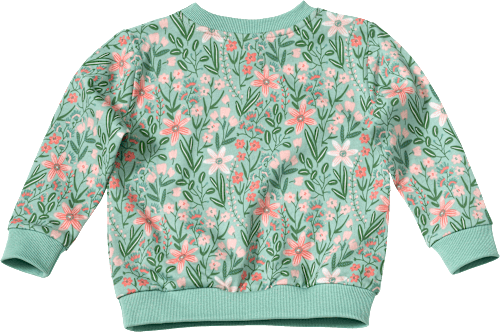 Sweatshirt Pro Climate mit Blumen-Muster, grün, Gr. 104 ALANA