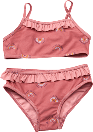 Bikini mit Regenbogen-Muster, rosa, Gr. 98/104 PUSBLU