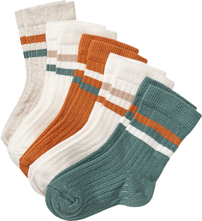 Socken mit Ripp-Struktur, grün+ gelb + weiß, Gr. 27/29 PUSBLU