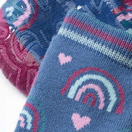 Stoppersocken mit Regenbogen-Muster, lila & blau, Gr. 21/22 ALANA