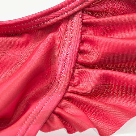 Badeanzug mit Streifen, rot, Gr. 122/128 PUSBLU