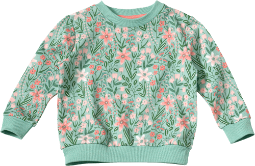 Sweatshirt Pro Climate mit Blumen-Muster, grün, Gr. 104 ALANA