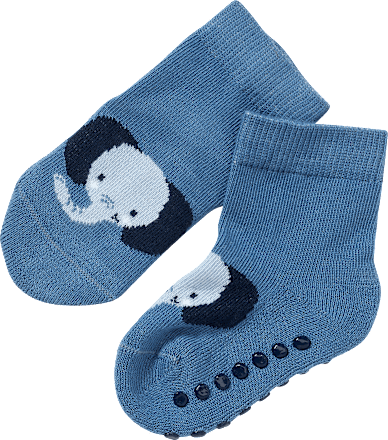 ABS Socken mit Elefanten-Motiv, blau, Gr. 19/22 ALANA