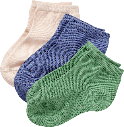 Sneaker Socken, beige + grün + blau, Gr. 31/33 ALANA