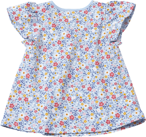 Tunika Pro Climate mit Blumen-Muster, blau, Gr. 80 ALANA