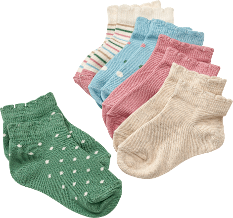 Sneaker Socken mit Wellen-Bund, rosa + blau, Gr. 23/26 PUSBLU