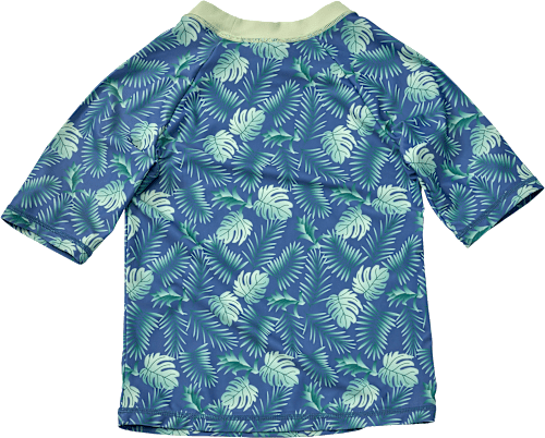 UV Shirt mit Pflanzen-Muster, blau, Gr. 122/128 PUSBLU