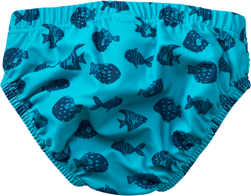 Schwimmwindel mit Fisch-Muster, blau, Gr. 74/80 PUSBLU
