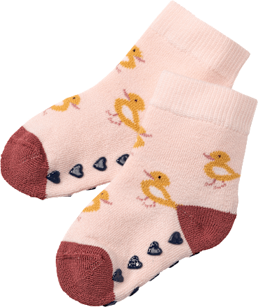 ABS Socken mit Küken-Motiv, rosa, Gr. 23/26 ALANA