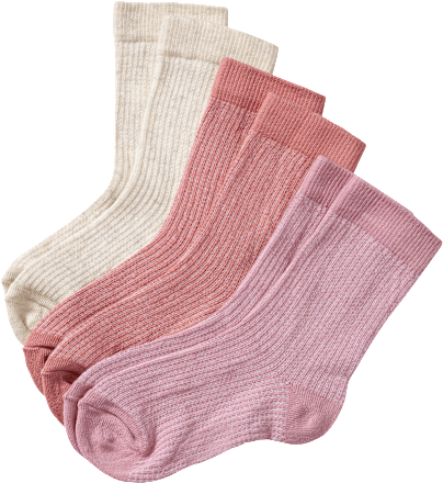 Socken in Waffel-Struktur, rosa + weiß, Gr. 23/26 ALANA
