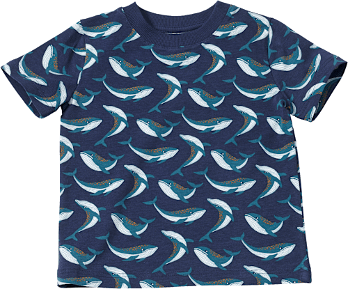 T- Shirt Pro Climate mit Wal-Muster, dunkelblau, Gr. 92 ALANA