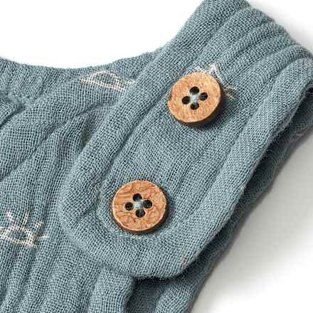 Strampler aus Musselin mit Sonnen-Muster, grün, Gr. 62 ALANA