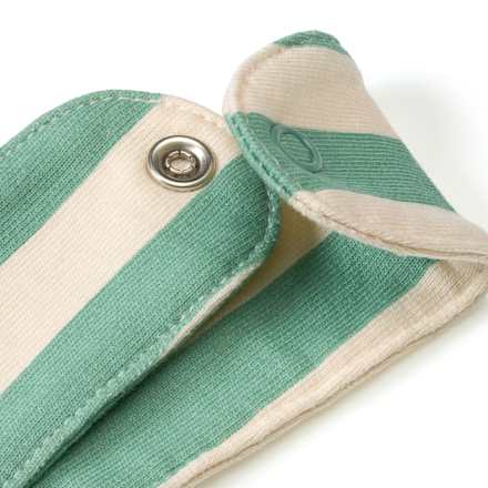 Strampler mit Kängurutasche, grün & beige, Gr. 74 ALANA