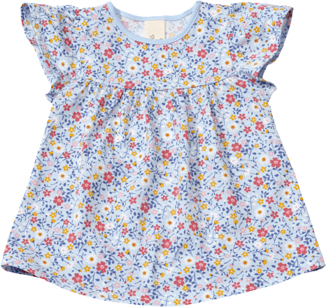 Tunika Pro Climate mit Blumen-Muster, blau, Gr. 80 ALANA