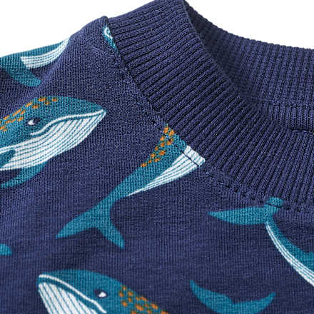 T- Shirt Pro Climate mit Wal-Muster, dunkelblau, Gr. 92 ALANA