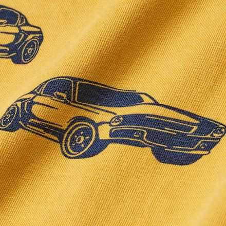 Langarmshirt mit Auto-Muster, gelb, Gr. 98 ALANA