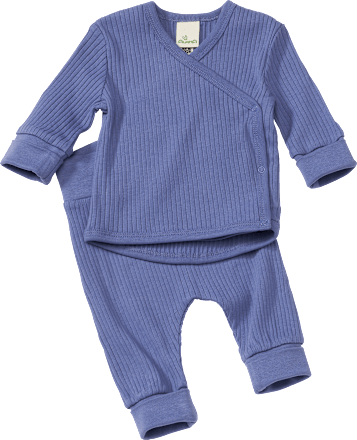 Set mit Langarmshirt & Hose mit Mitwachsfunktion, blau, Gr. 56 ALANA