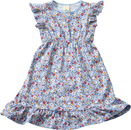 Kleid Pro Climate mit Blumen-Muster, hellblau, Gr. 116 ALANA
