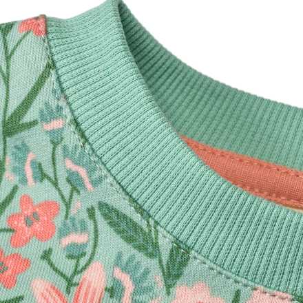 Sweatshirt Pro Climate mit Blumen-Muster, grün, Gr. 104 ALANA