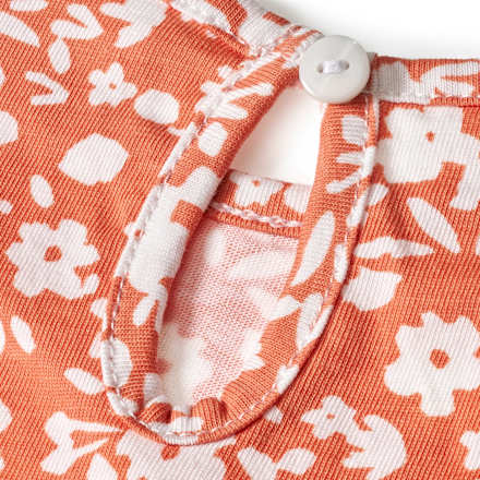 T-Shirt mit Blumen-Muster, orange, Gr. 104 ALANA