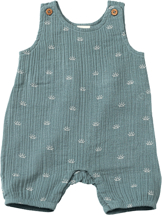 Strampler aus Musselin mit Sonnen-Muster, grün, Gr. 62 ALANA