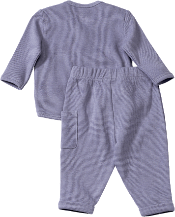 Set mit Langarmshirt und Hose mit Waffel-Struktur, blau, Gr. 68 ALANA