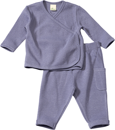 Set mit Langarmshirt und Hose mit Waffel-Struktur, blau, Gr. 68 ALANA