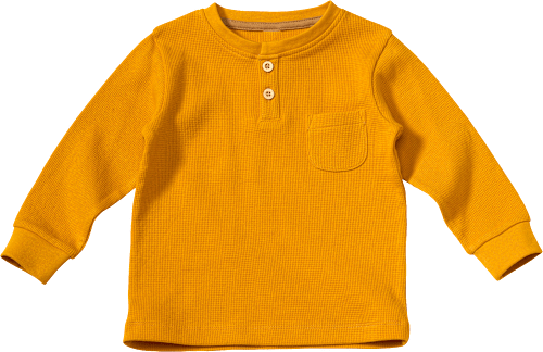 Langarmshirt mit Waffel-Struktur, gelb, Gr. 128 ALANA