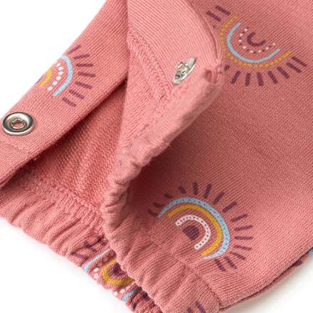 Strampler mit Regenbogen-Muster, rosa, Gr. 74 ALANA