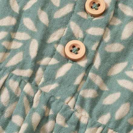 Tunika aus Musselin mit Blätter-Muster, grün, Gr. 98 ALANA