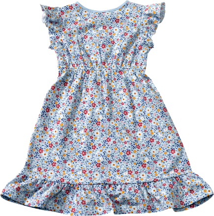 Kleid Pro Climate mit Blumen-Muster, hellblau, Gr. 110 ALANA