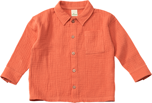 Hemd mit Brusttasche aus Musselin, orange, Gr. 104 ALANA