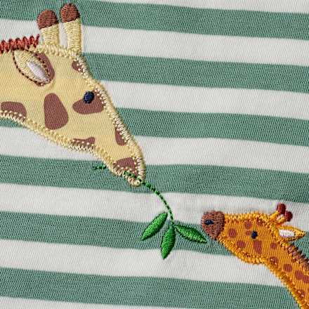 T-Shirt mit Giraffen-Motiv, grün, Gr. 80 ALANA