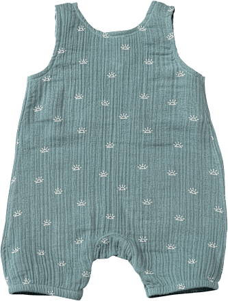 Strampler aus Musselin mit Sonnen-Muster, grün, Gr. 74 ALANA