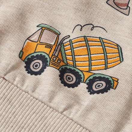 Sweatshirt mit Baustellen-Muster & Kapuze, beige, Gr. 122 ALANA