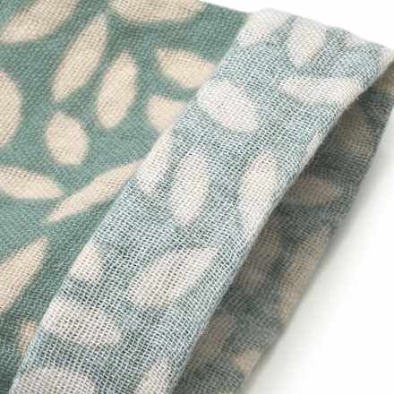 Tunika aus Musselin mit Blätter-Muster, grün, Gr. 98 ALANA