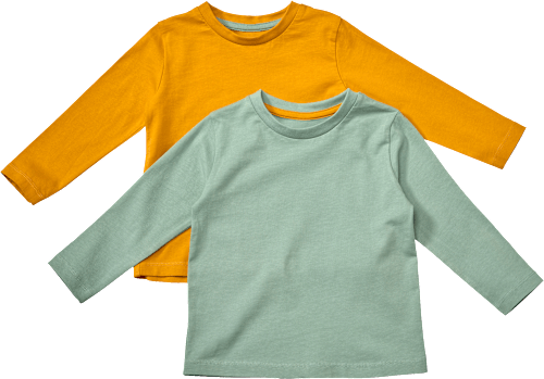 Langarmshirts, grün + gelb, Gr. 110 ALANA