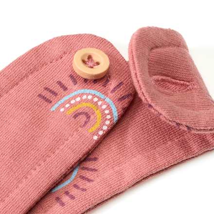 Strampler mit Regenbogen-Muster, rosa, Gr. 74 ALANA