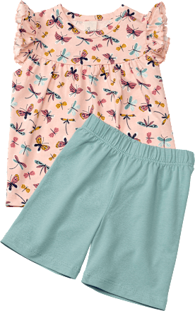 Schlafanzug Pro Climate mit Schmetterling-Muster, rosa, Gr. 104/110 ALANA