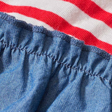 Kleid mit Maritim-Design, rot, Gr. 116 ALANA