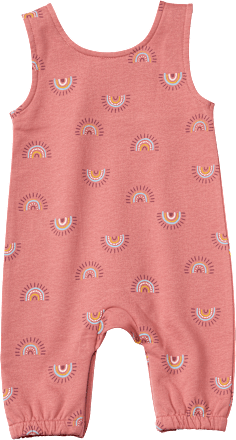 Strampler mit Regenbogen-Muster, rosa, Gr. 74 ALANA