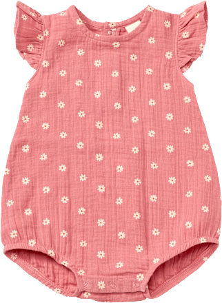 Body Kurzarm aus Musselin, rosa, Gr. 74/80 ALANA