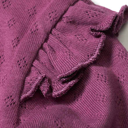 Wickelbody mit Rüschen, lila, Gr. 50/56 ALANA