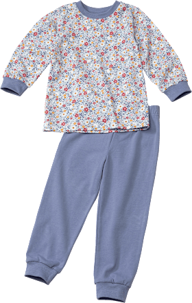 Schlafanzug Pro Climate mit Blumen-Muster, beige, Gr. 104 ALANA