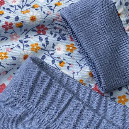 Schlafanzug Pro Climate mit Blumen-Muster, beige, Gr. 104 ALANA