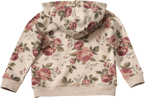Sweatjacke mit Rosen-Muster, beige, Gr. 128 ALANA
